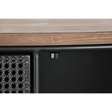 Sideboard DKD Home Decor 145,5 x 45 x 76 cm Fir Black Metal Brown-5