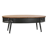 Centre Table DKD Home Decor Brown Black Metal Fir 120 x 58 x 42 cm-2