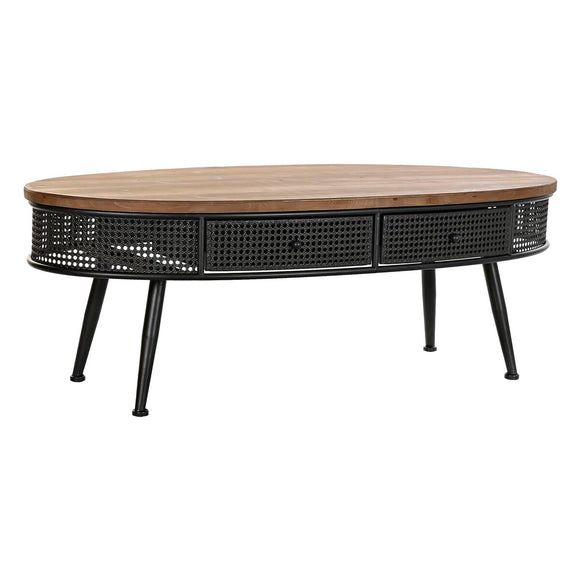 Centre Table DKD Home Decor Brown Black Metal Fir 120 x 58 x 42 cm-0