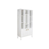 Shelves DKD Home Decor White Metal Mango wood 90 x 40 x 180 cm-0