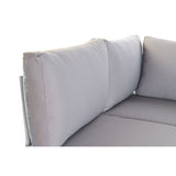 Garden sofa DKD Home Decor Grey White Steel Resin (212 x 155 x 79 cm)-10