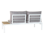 Garden sofa DKD Home Decor Grey White Steel Resin (212 x 155 x 79 cm)-9