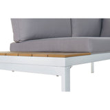 Garden sofa DKD Home Decor Grey White Steel Resin (212 x 155 x 79 cm)-7