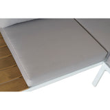 Garden sofa DKD Home Decor Grey White Steel Resin (212 x 155 x 79 cm)-4