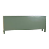 TV furniture DKD Home Decor White Black Green Golden Metal Fir MDF Wood 130 x 26 x 51 cm-1