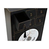 Chest of drawers DKD Home Decor Black Golden Fir MDF Wood Oriental 63 x 28 x 101 cm-5