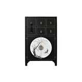 Chest of drawers DKD Home Decor Black Golden Fir MDF Wood Oriental 63 x 28 x 101 cm-7