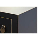 Side table DKD Home Decor 95 x 26 x 79 cm Fir Black Golden Metal White MDF Wood-2