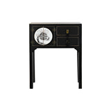 Console DKD Home Decor White Black Golden Metal Fir MDF Wood 63 x 28 x 83 cm-4