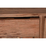 Sideboard DKD Home Decor 142 x 40 x 81 cm Black Metal Brown Acacia-4