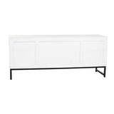 TV furniture DKD Home Decor White Beige Grey Multicolour Ceramic Mango wood 130 x 40 x 56 cm-1