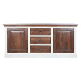 Sideboard DKD Home Decor White Dark brown Mango wood (180 x 46 x 83 cm)-2