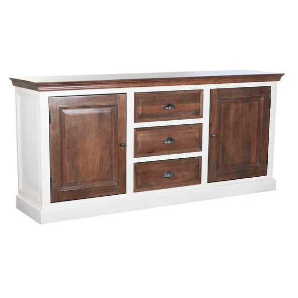 Sideboard DKD Home Decor White Dark brown Mango wood (180 x 46 x 83 cm)-0