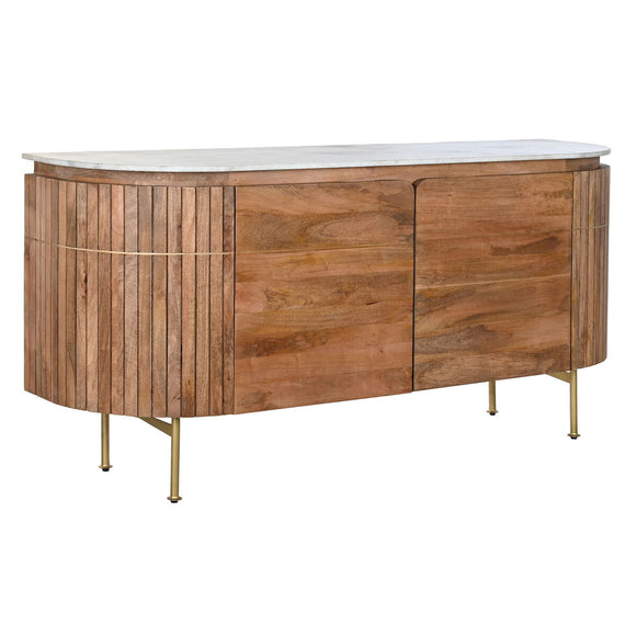 Sideboard DKD Home Decor 160 x 45 x 78 cm Brown White Marble Mango wood-0