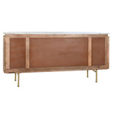 Sideboard DKD Home Decor 160 x 45 x 78 cm Brown White Marble Mango wood-3