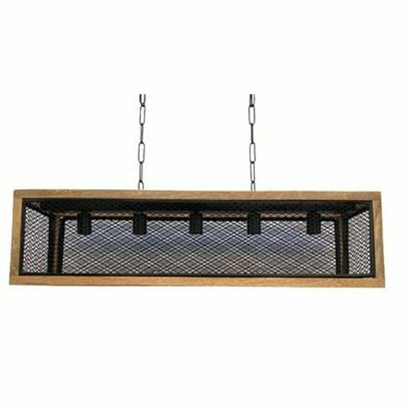 Ceiling Light DKD Home Decor Iron Mango wood 50 W 100 x 25 x 25 cm-0
