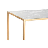 Set of 2 tables DKD Home Decor White Black Golden 100 x 28 x 80 cm-2
