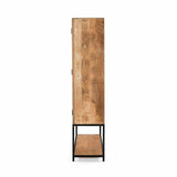 Shelves DKD Home Decor Black Natural Metal Mango wood 170 x 45 x 200 cm (1)-9