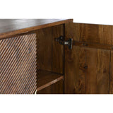 Sideboard DKD Home Decor Golden Dark brown Metal Mango wood 170 x 40 x 90 cm-4