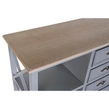 Sideboard DKD Home Decor 132 x 40 x 84.5 cm 132 x 40 x 84,5 cm Natural Grey Paolownia wood MDF Wood-4