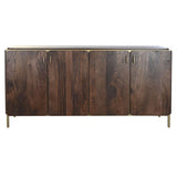 Sideboard DKD Home Decor Brown Steel Mango wood 160 x 40 x 81 cm-2
