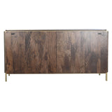 Sideboard DKD Home Decor Brown Steel Mango wood 160 x 40 x 81 cm-1