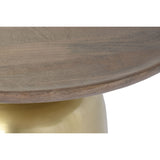 Centre Table DKD Home Decor Steel Mango wood (80 x 80 x 38 cm)-1