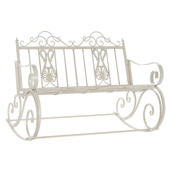 Rocking Chair DKD Home Decor Metal Aluminium White (118 x 90 x 92 cm)-0