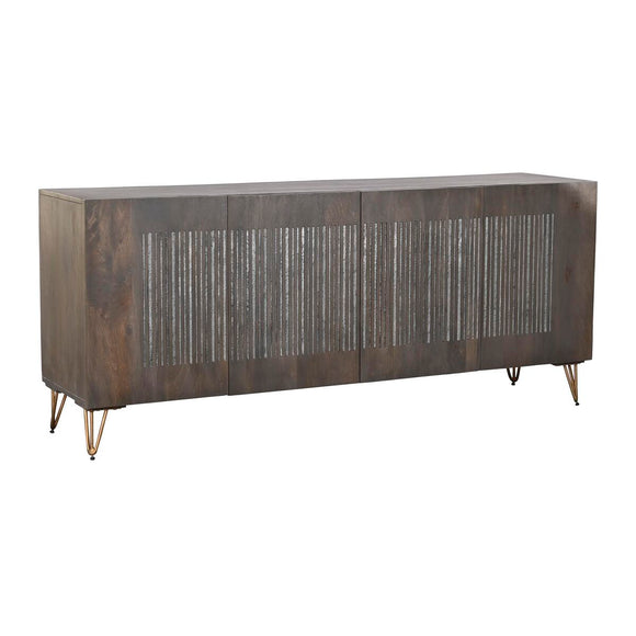 Sideboard DKD Home Decor Metal Brown Mango wood (177 x 45 x 77 cm)-0