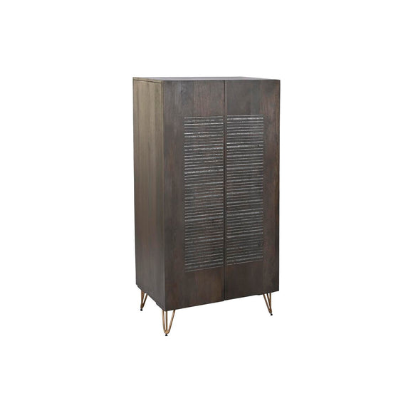 Cupboard DKD Home Decor Brown Metal Mango wood 70 x 45 x 142 cm-0