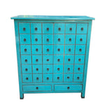 Chest of drawers DKD Home Decor Blue Elm wood Oriental Lacquered 102 x 42 x 120 cm-2