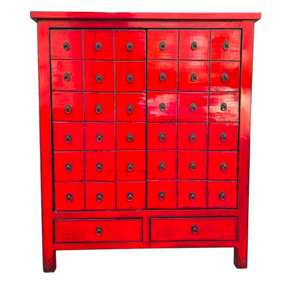 Chest of drawers DKD Home Decor Red Elm wood Oriental Lacquered 102 x 42 x 120 cm-0