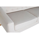 Sofa DKD Home Decor Natural Polyester Rubber wood Cream (172 x 82 x 82 cm)-3