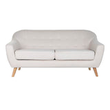 Sofa DKD Home Decor Natural Polyester Rubber wood Cream (172 x 82 x 82 cm)-0