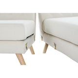 Chaise Longue Sofa DKD Home Decor Cream Rubber wood 226 x 144 x 84 cm-4