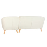 Chaise Longue Sofa DKD Home Decor Cream Rubber wood 226 x 144 x 84 cm-5