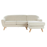 Chaise Longue Sofa DKD Home Decor Cream Rubber wood 226 x 144 x 84 cm-6