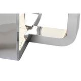 Centre Table DKD Home Decor Silver Steel Aluminium Tempered Glass 100 x 100 x 45 cm-4