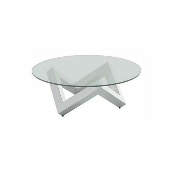 Centre Table DKD Home Decor Steel Tempered Glass 90 x 90 x 45 cm-0