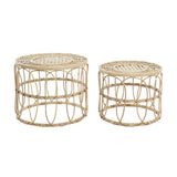 Set of 2 tables DKD Home Decor Brown 50 x 50 x 40 cm 50 x 50 x 41,5 cm-0