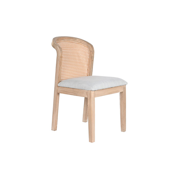 Dining Chair DKD Home Decor Fir Polyester Light grey (46 x 61 x 86 cm)-0
