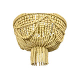 Ceiling Light DKD Home Decor Metal Brown Yellow 40 W MDF Wood (40 x 40 x 60 cm)-1