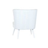 Armchair DKD Home Decor 73 x 67 x 85 cm Blue Wood White-4