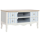 TV furniture DKD Home Decor White Sky blue (120 x 48 x 60 cm)-0