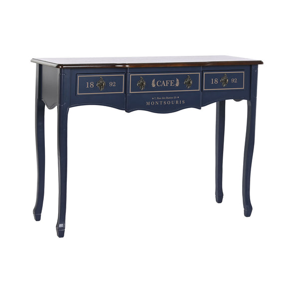 Console DKD Home Decor 110 x 40 x 79 cm Ceramic Brown Navy Blue Paolownia wood-0