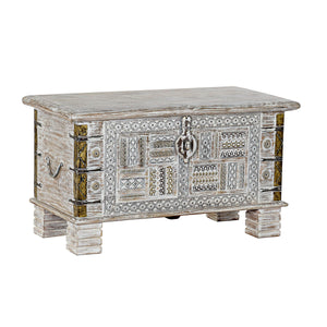 Chest DKD Home Decor Metal Mango wood 80 x 40 x 45 cm-0