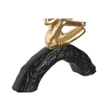 Decorative Figure DKD Home Decor 28 x 7 x 35 cm 28 x 8 x 36 cm Black Golden Yoga (3 Units)-1