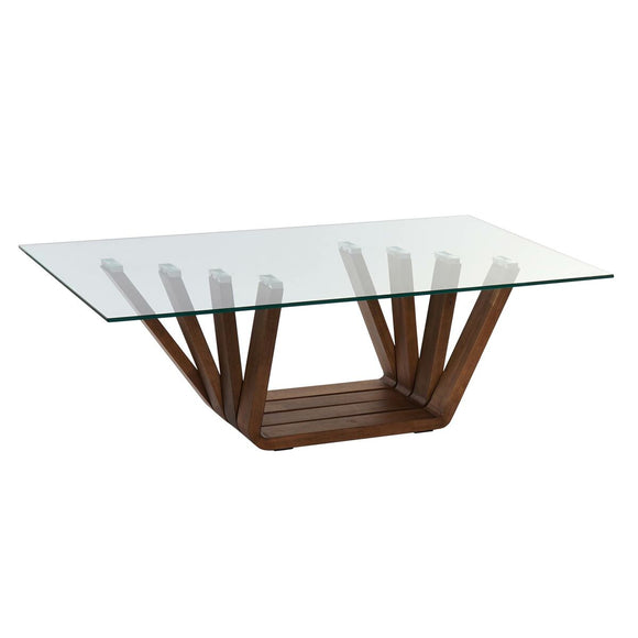 Centre Table DKD Home Decor Crystal Walnut Aluminium 130 x 70 x 42 cm-0