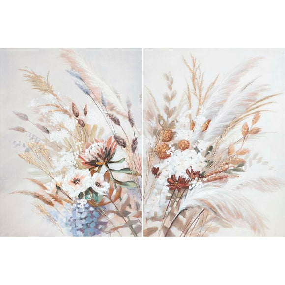 Canvas DKD Home Decor Pinewood Canvas 90 x 3,7 x 120 cm-0