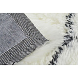 Carpet DKD Home Decor 160 x 230 x 5 cm Polyester White Rhombus-2